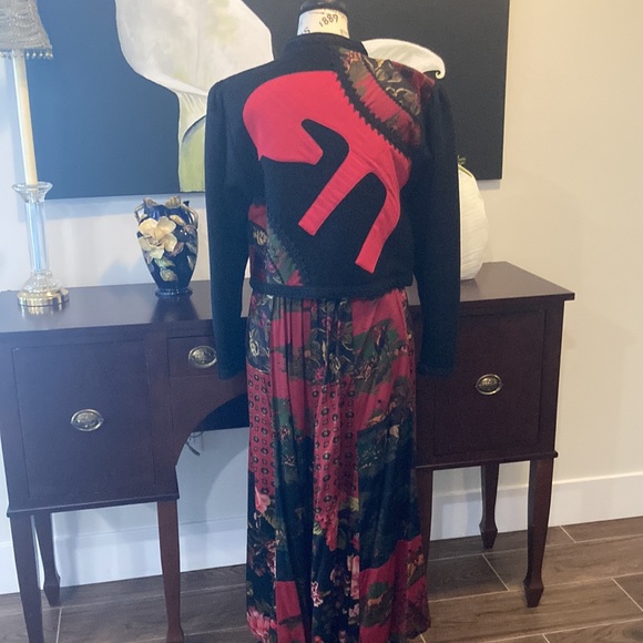 🔥 SOLD AS SET🔥 Suttles & Seawinds Vintage Matisse Jazz Horse Jacket & Skirt 💖 - Picture 6 of 16